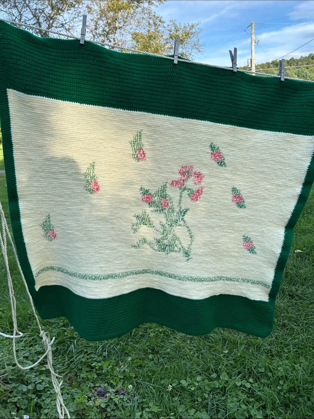 Hand Crafted pretty throw